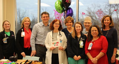 Michelle B. Lierl, MD celebrates with colleagues.